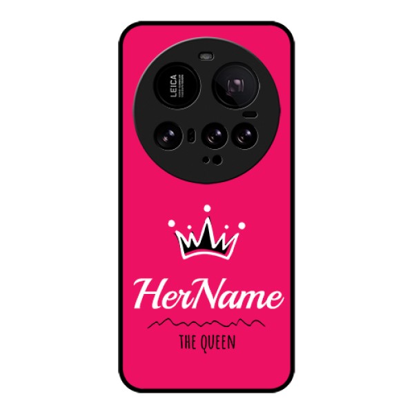 Xiaomi 15 Ultra 5G Custom Glass Phone Case - Queen With Name Design Xiaomi 15 Ultra 5G Custom Glass Phone Case - Queen With Name Design