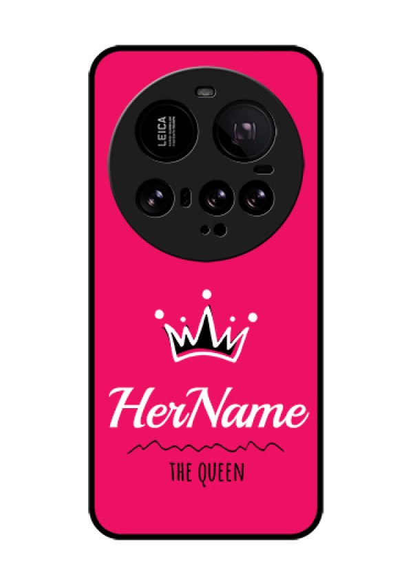 Xiaomi 15 Ultra 5G Custom Glass Phone Case - Queen With Name Design