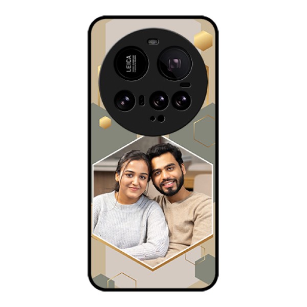 Xiaomi 15 Ultra 5G Custom Glass Phone Case - Stylish Hexagon Pattern Design