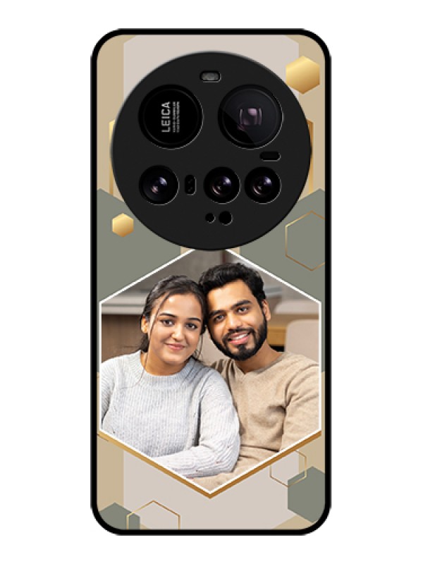 Custom Xiaomi 15 Ultra 5G Custom Glass Phone Case - Stylish Hexagon Pattern Design