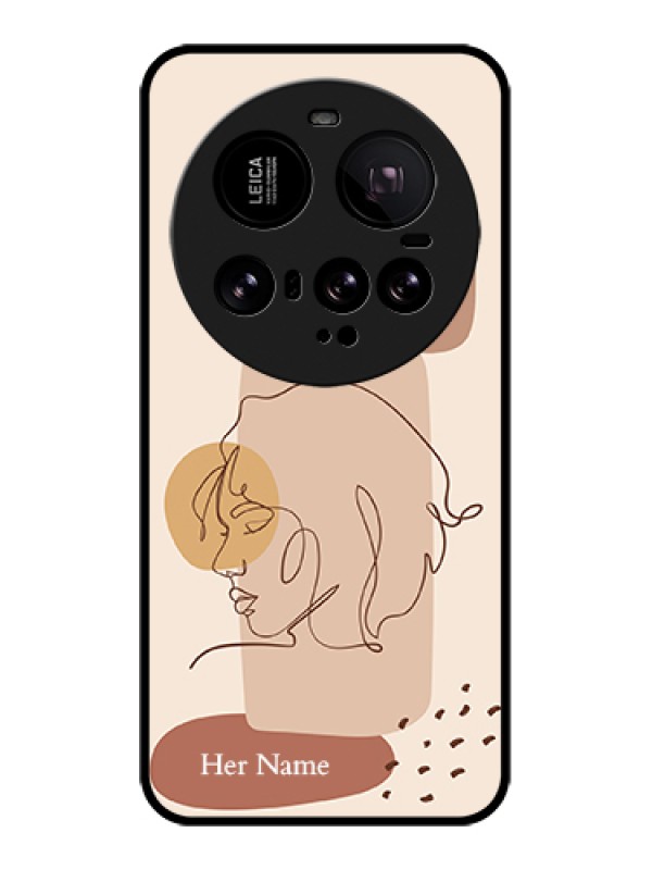 Custom Xiaomi 15 Ultra 5G Custom Glass Phone Case - Calm Woman Line Art Design