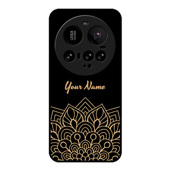 Xiaomi 15 Ultra 5G Custom Glass Phone Case - Golden Mandala Design