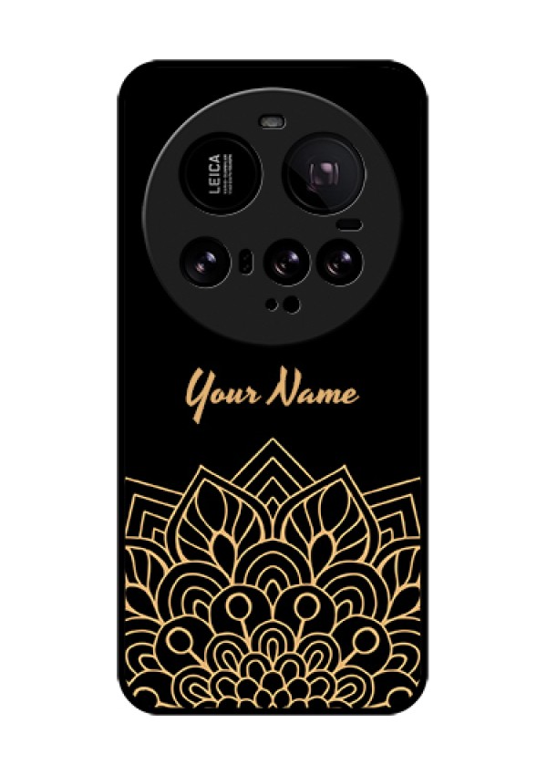 Xiaomi 15 Ultra 5G Custom Glass Phone Case - Golden Mandala Design
