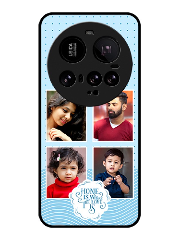 Custom Xiaomi 15 Ultra 5G Custom Glass Phone Case - Cute Love Quote With 4 Pic Upload Design