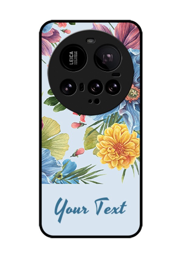 Xiaomi 15 Ultra 5G Custom Glass Phone Case - Stunning Watercolored Flowers Painting Design