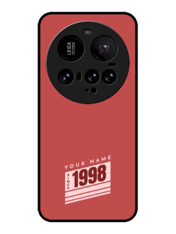 Custom Xiaomi 15 Ultra 5G Custom Glass Phone Case - Red Custom Year Of Birth Design
