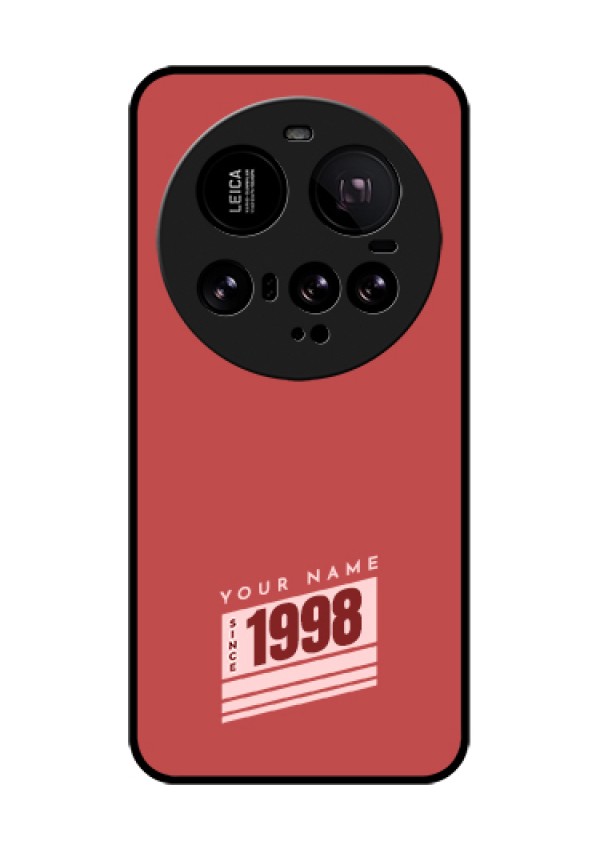 Xiaomi 15 Ultra 5G Custom Glass Phone Case - Red Custom Year Of Birth Design