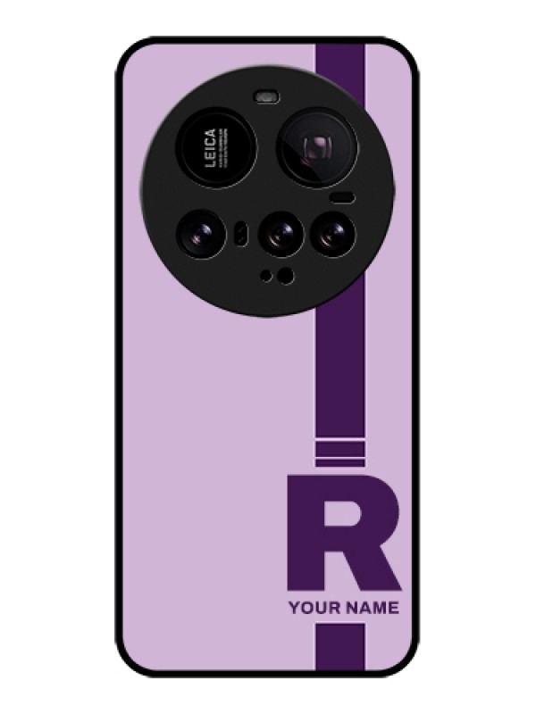 Custom Xiaomi 15 Ultra 5G Custom Glass Phone Case - Simple Dual Tone Stripe With Name Design