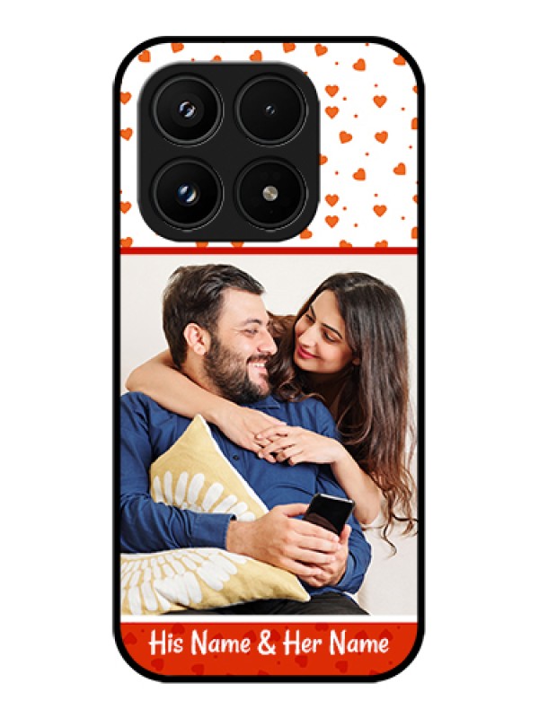 Custom Xiaomi 17 5G Custom Glass Phone Case - Orange Love Symbol Design