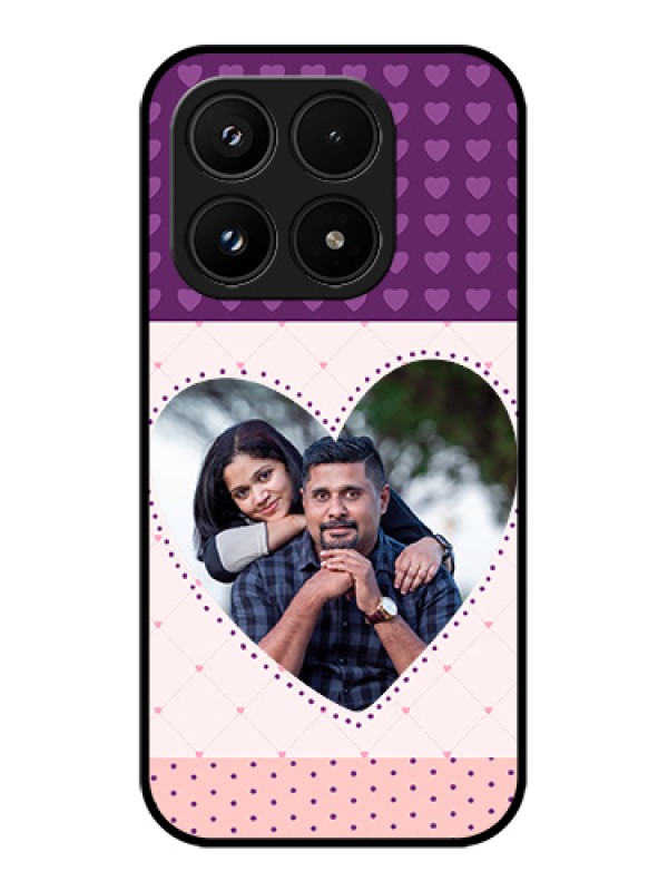 Custom Xiaomi 17 5G Custom Glass Phone Case - Violet Love Dots Design