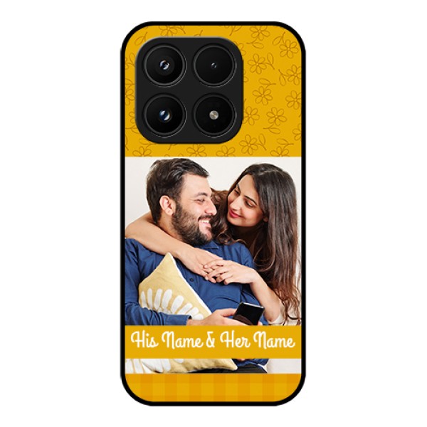 Xiaomi 17 5G Custom Glass Phone Case - Yellow Floral Design Xiaomi 17 5G Custom Glass Phone Case - Yellow Floral Design
