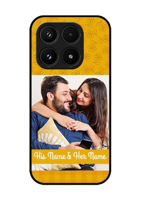 Xiaomi 17 5G Custom Glass Phone Case - Yellow Floral Design