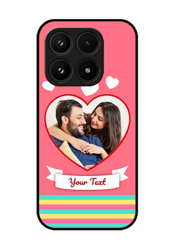 Xiaomi 17 5G Custom Glass Phone Case - Love Shapes Doodle Design