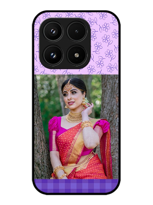 Custom Xiaomi 17 5G Custom Glass Phone Case - Purple Floral Design