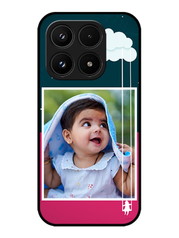 Custom Xiaomi 17 5G Custom Glass Phone Case - Cute Girl With Cloud Design