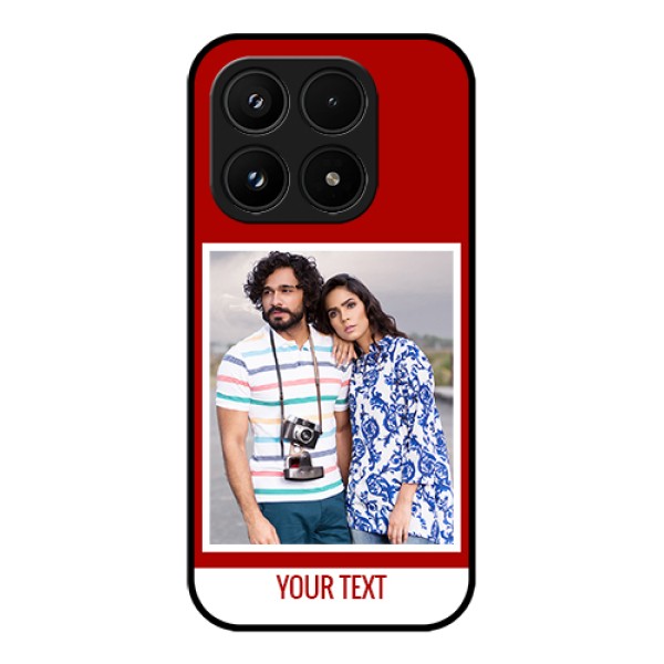 Xiaomi 17 5G Custom Glass Phone Case - Red Color Design Xiaomi 17 5G Custom Glass Phone Case - Red Color Design