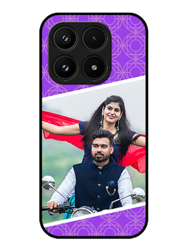 Custom Xiaomi 17 5G Custom Glass Phone Case - Violet Color Pattern Design