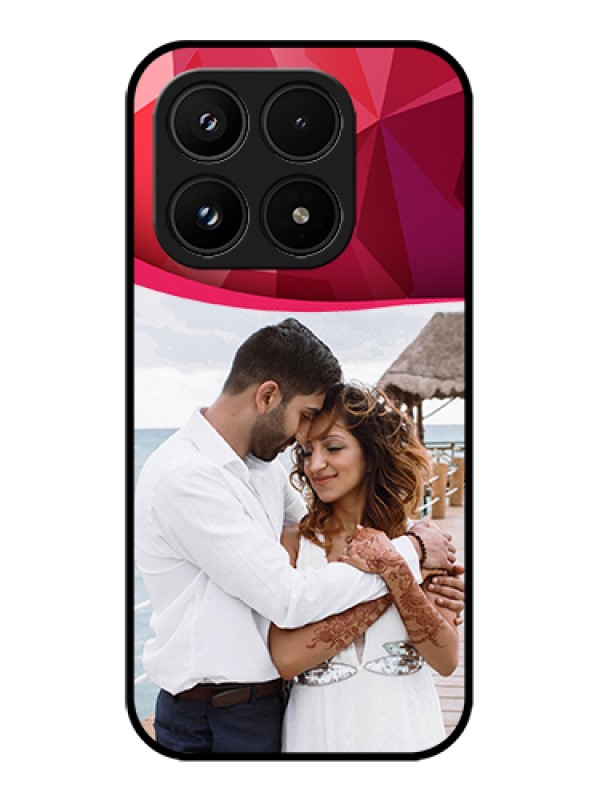 Custom Xiaomi 17 5G Custom Glass Phone Case - Red Abstract Design