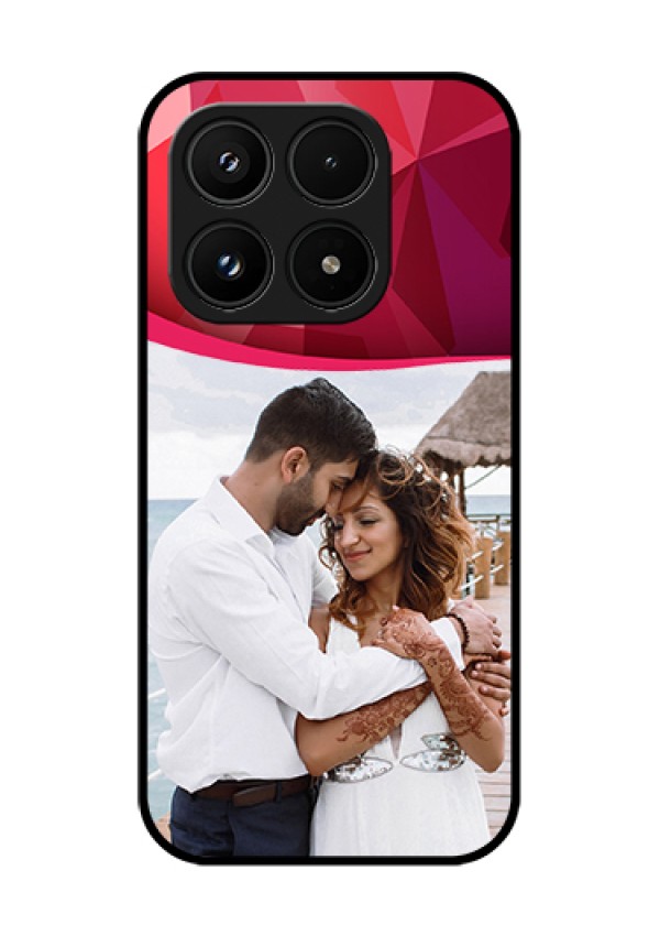 Xiaomi 17 5G Custom Glass Phone Case - Red Abstract Design