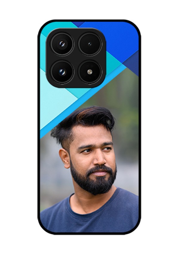 Xiaomi 17 5G Custom Glass Phone Case - Blue Pattern Design