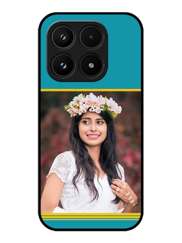 Custom Xiaomi 17 5G Custom Glass Phone Case - Yellow & Blue Design