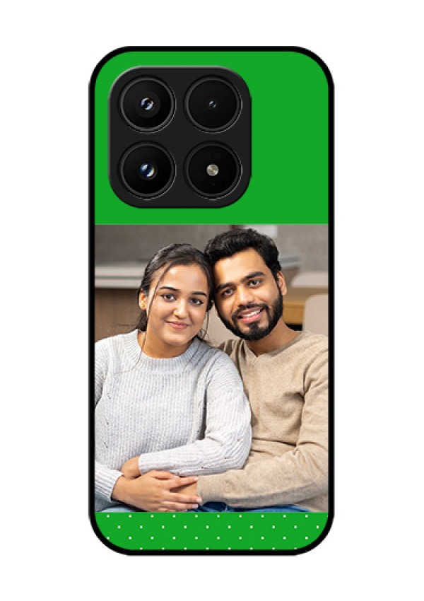 Xiaomi 17 5G Custom Glass Phone Case - Green Pattern Design