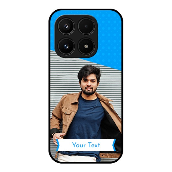 Xiaomi 17 5G Custom Glass Phone Case - Simple Blue Color Design Xiaomi 17 5G Custom Glass Phone Case - Simple Blue Color Design