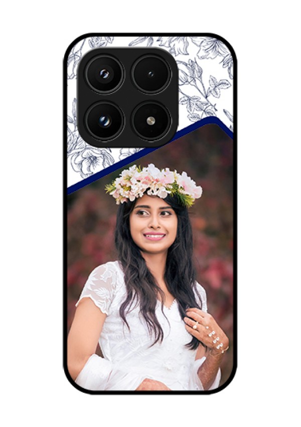 Xiaomi 17 5G Custom Glass Phone Case - Classy Floral Design