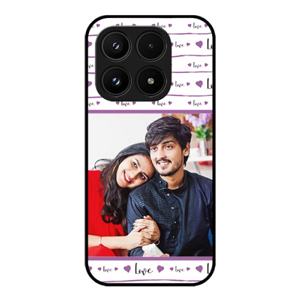 Xiaomi 17 5G Custom Glass Phone Case - Couples Heart Design