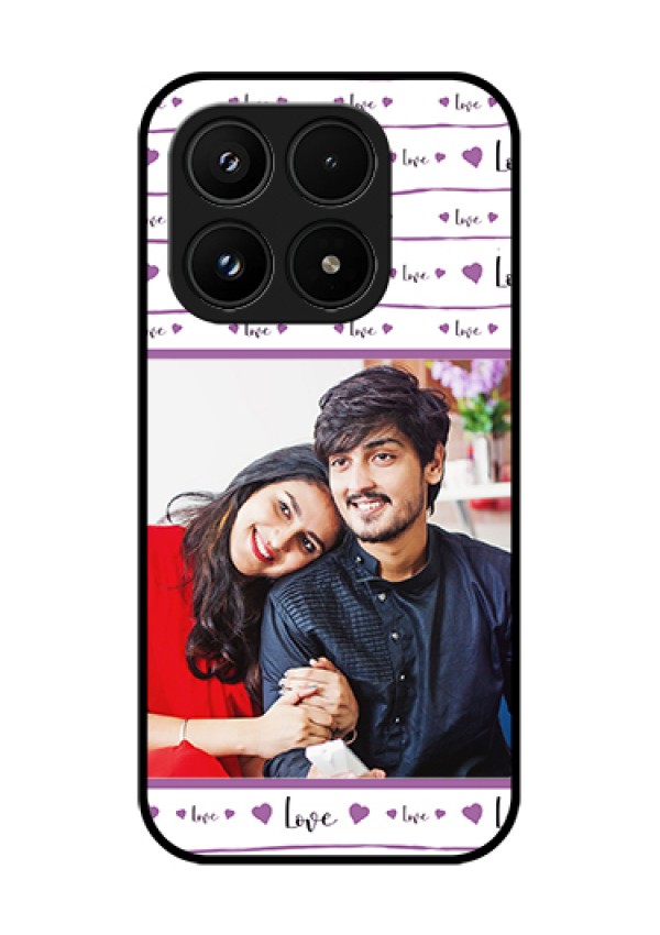 Xiaomi 17 5G Custom Glass Phone Case - Couples Heart Design