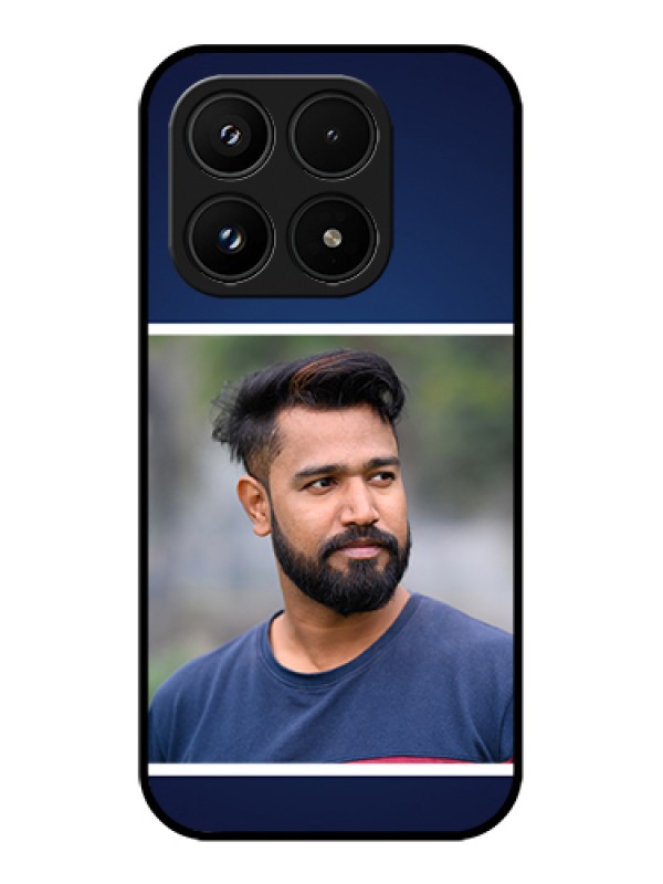 Custom Xiaomi 17 5G Custom Glass Phone Case - Simple Royal Blue Design