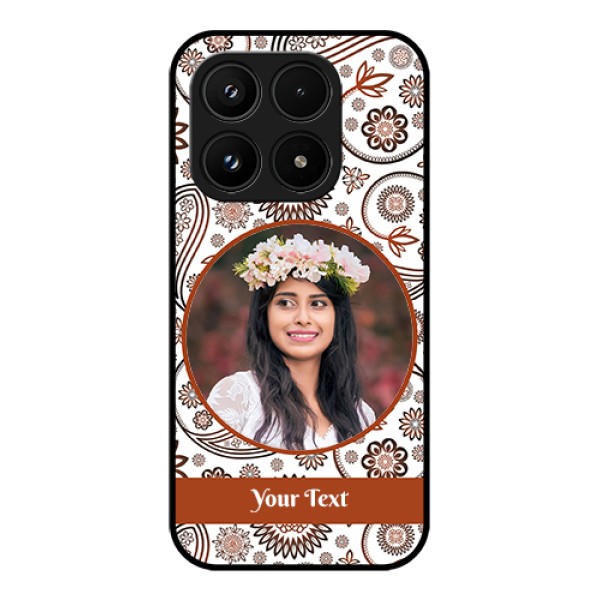 Xiaomi 17 5G Custom Glass Phone Case - Abstract Flower Design Xiaomi 17 5G Custom Glass Phone Case - Abstract Flower Design