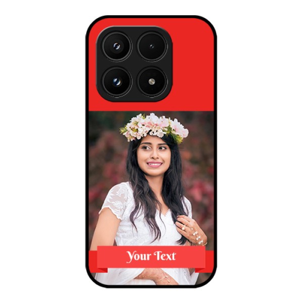 Xiaomi 17 5G Custom Glass Phone Case - Simple Red Color Design Xiaomi 17 5G Custom Glass Phone Case - Simple Red Color Design