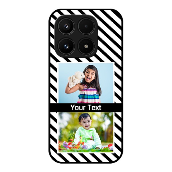 Xiaomi 17 5G Custom Glass Phone Case - Black And White Stripes Design Xiaomi 17 5G Custom Glass Phone Case - Black And White Stripes Design