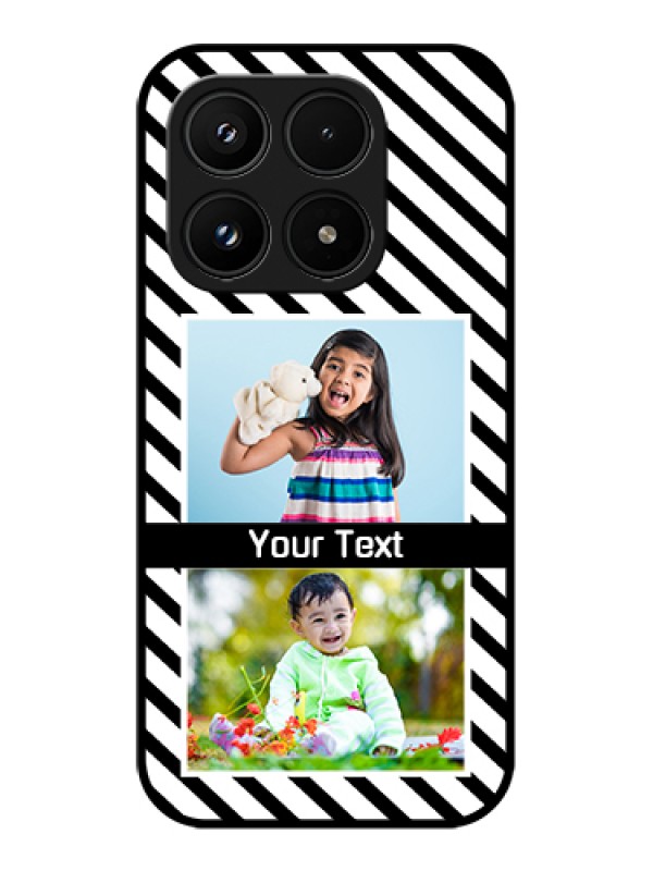 Custom Xiaomi 17 5G Custom Glass Phone Case - Black And White Stripes Design