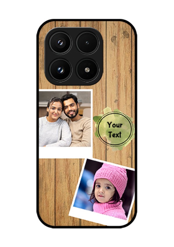 Xiaomi 17 5G Custom Glass Phone Case - Wooden Texture Design