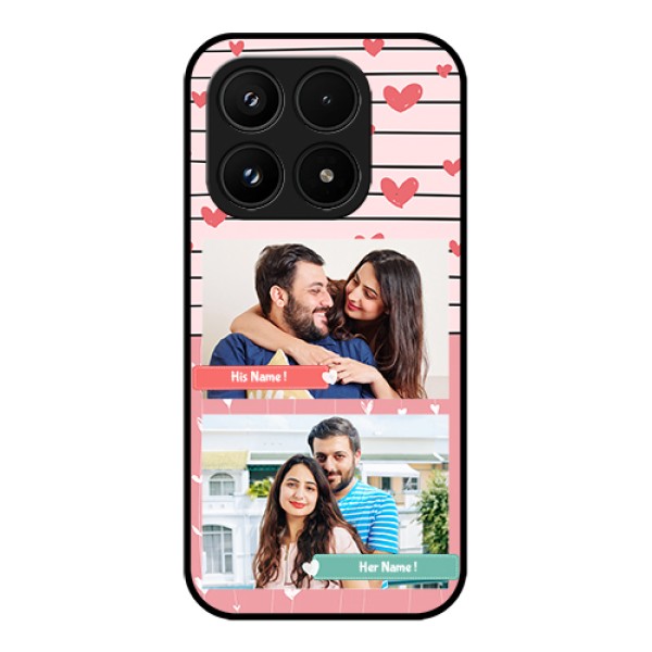 Xiaomi 17 5G Custom Glass Phone Case - Photo With Heart Design Xiaomi 17 5G Custom Glass Phone Case - Photo With Heart Design