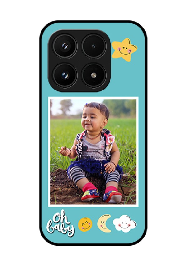 Xiaomi 17 5G Custom Glass Phone Case - Smiley Kids Stars Design