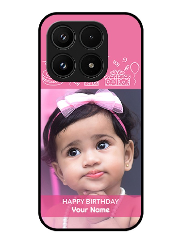 Custom Xiaomi 17 5G Custom Glass Phone Case - With Birthday Line Art Design
