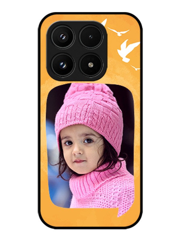 Custom Xiaomi 17 5G Custom Glass Phone Case - Water Color Design With Bird Icons