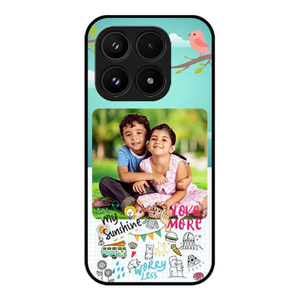 Xiaomi 17 5G Custom Glass Phone Case - Doodle Love Design