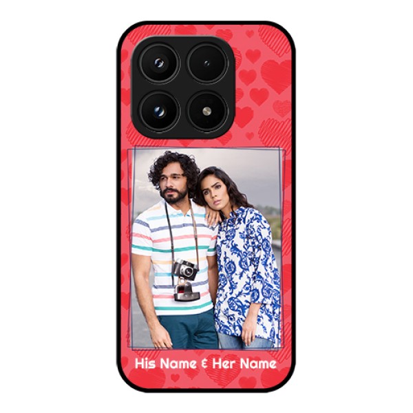 Xiaomi 17 5G Custom Glass Phone Case - With Red Heart Symbols Design Xiaomi 17 5G Custom Glass Phone Case - With Red Heart Symbols Design
