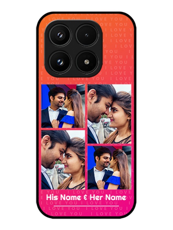 Custom Xiaomi 17 5G Custom Glass Phone Case - I Love You Pink Design