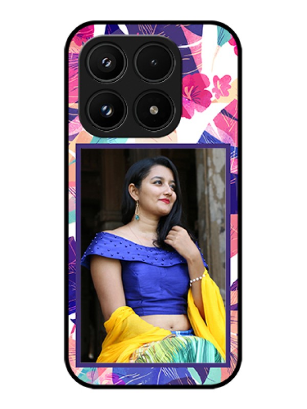 Custom Xiaomi 17 5G Custom Glass Phone Case - Abstract Floral Design