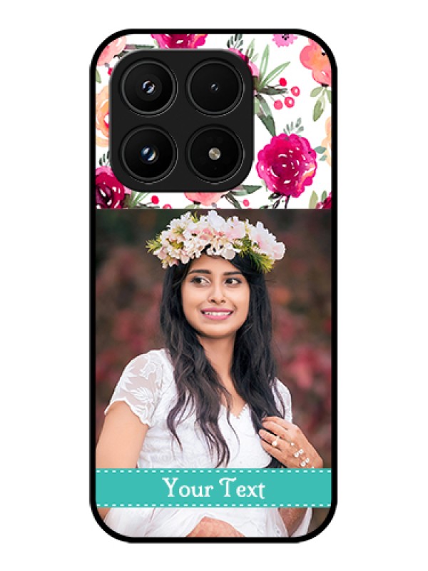 Custom Xiaomi 17 5G Custom Glass Phone Case - Water Colors Floral Design