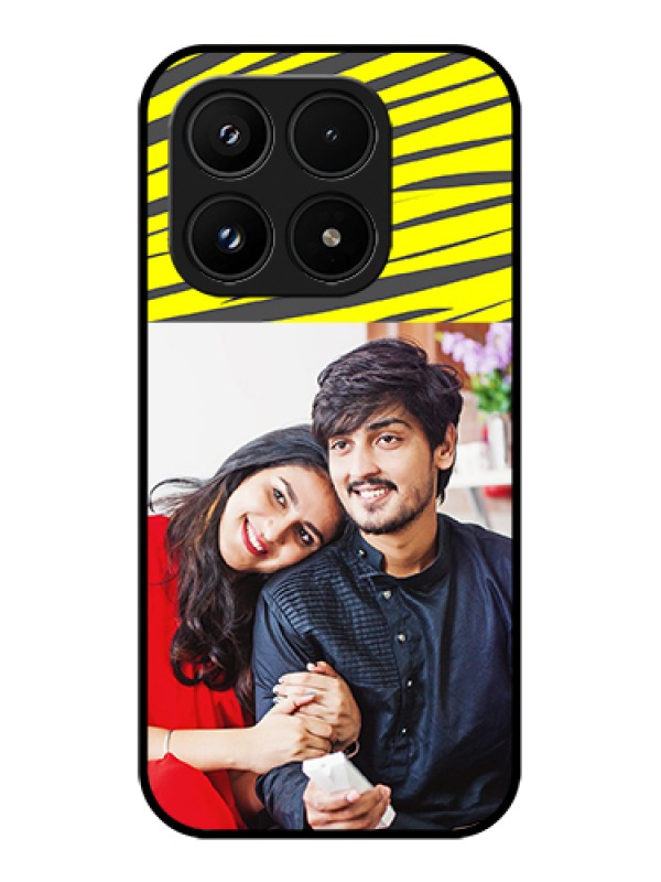 Custom Xiaomi 17 5G Custom Glass Phone Case - Yellow Abstract Design