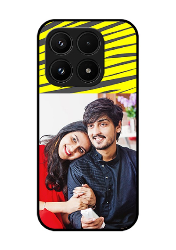 Xiaomi 17 5G Custom Glass Phone Case - Yellow Abstract Design
