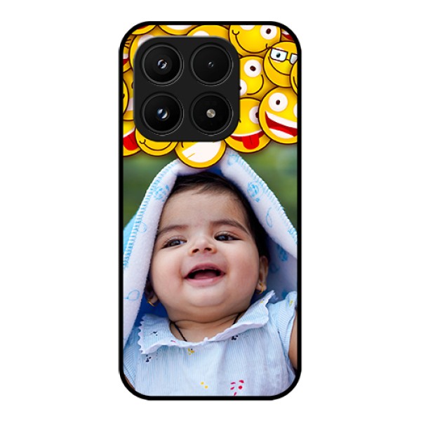 Xiaomi 17 5G Custom Glass Phone Case - With Smiley Emoji Design