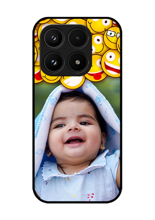 Xiaomi 17 5G Custom Glass Phone Case - With Smiley Emoji Design
