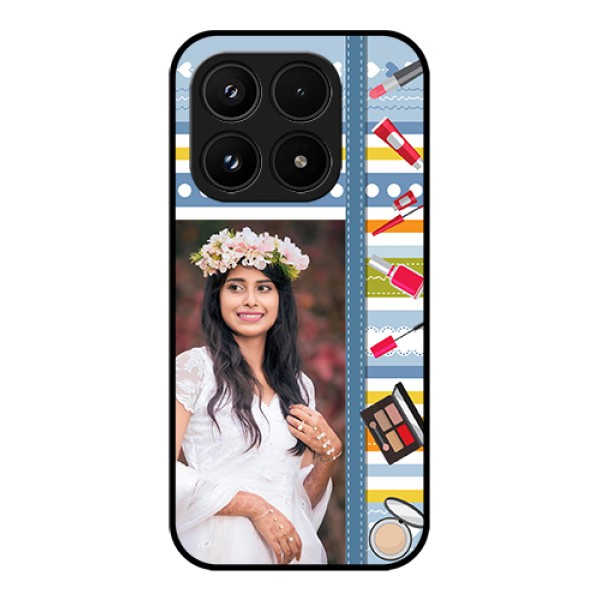 Xiaomi 17 5G Custom Glass Phone Case - Makeup Icons Design
